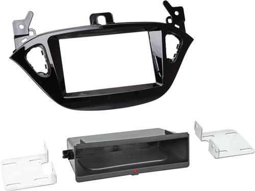 2-DIN Paneel geschikt voor Inbay® Opel Adam / Corsa Kleur: Piano Zwart