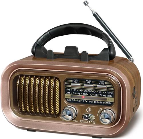 Equivera Transistor Radio - Transistor Radio op Batterijen - Draagbare Radio - Kleine Radio - Draagbare Radio op Batterijen - Transistorradio - Noodradio - Radio voor Rampen - Radio op Batterijen