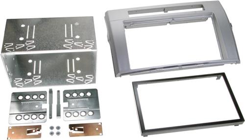 2-DIN Paneel geschikt voor Toyota Corolla Verso 2004-2009 - Kleur: zilver