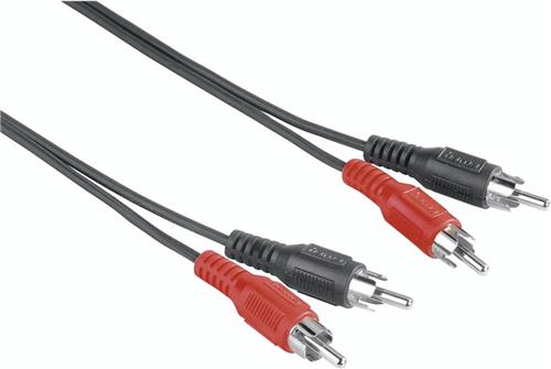 Hama 00205087 audio kabel 5 m 2 x RCA Zwart