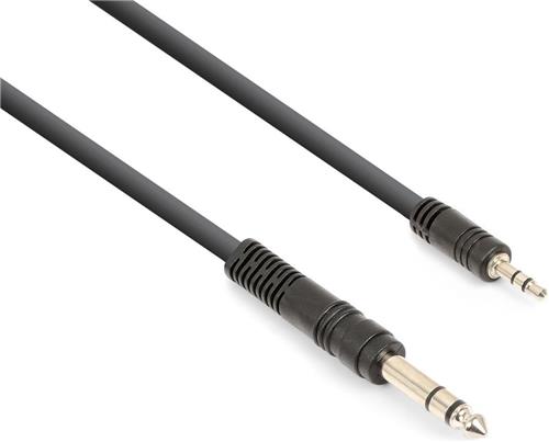 Vonyx audiokabel 3,5mm jack stereo - 6,3mm jack stereo - 1.5 meter