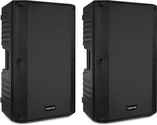 Speakerset Bluetooth - Vonyx VSA120S - actieve speakerset met mp3 speler - 800W - 12''