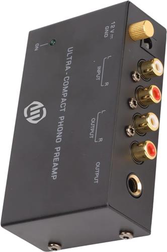 Equivera phono voorversterker - Phono Voorversterker voor Platenspeler - Metal PP400 Phono Voorversterker - Stereo RCA Ingang, RCA Uitgang, Platenspeler Versterker met Onafhankelijke Bediening