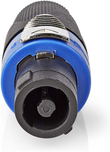 Nedis Speaker-Connector - Recht - Male - Vernikkeld - Soldeer - Diameter kabelinvoer: 8.0 mm - ABS - Zwart - 1 Stuks - Polybag