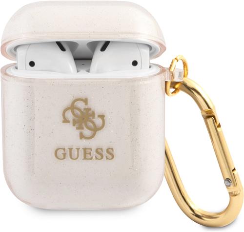 Guess TPU Glitter Case AirPods 1 - AirPods 2 Goud