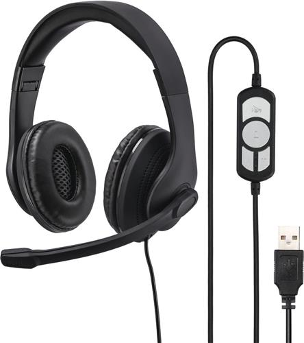 Hama PC-Office-headset "HS-USB300", stereo, zwart