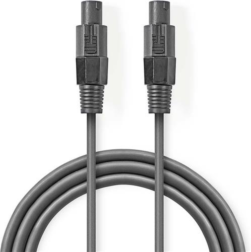 Nedis Speaker-Kabel - 48 x 0.20 mm - Koper - 3.00 m - Rond - PVC - Donkergrijs - Kartonnen Sleeve