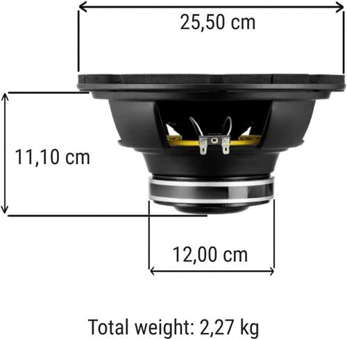 Equivera Subwoofer Auto - Subwoofer met Versterker - Actieve Subwoofer - Basreflexbehuizing