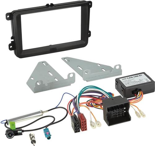 2-DIN Kit Seat - Skoda - Volkswagen - kleur: zwart