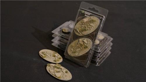 Arid Steppe Bases Pre-Painted (2x 90mm Oval)