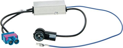 Antenne Adapter ISO Dubbel-FAKRA / Phantom power Audi -Maserati -Scania -Skoda -Seat -Volkswagen