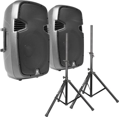 Vonyx SPJ-1500A 15 speakerset 1600W met standaards