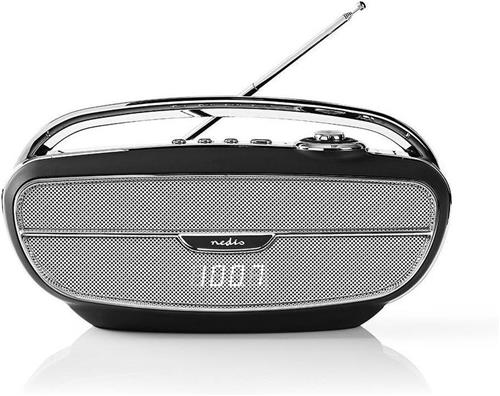 Nedis Retro Bluetooth radio / zwart/zilver