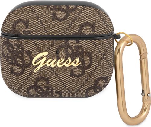 Guess AirPods 3 hoesje - 4G Script - Bruin