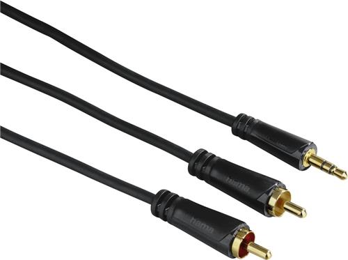 Hama 00122298 audio kabel 1,5 m 3.5mm 2 x RCA Zwart