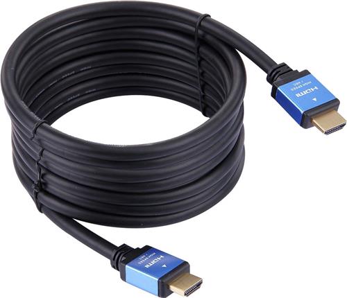 By Qubix HDMI Kabel 10 Meter - HDMI 2.0 Versie - High Speed 4k - 60 fps - ondersteund HDR - Blue Line