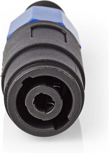 Nedis Speaker-Connector - Recht - Male - Vernikkeld - Soldeer - Diameter kabelinvoer: 8.0 mm - ABS - Zwart - 1 Stuks - Polybag