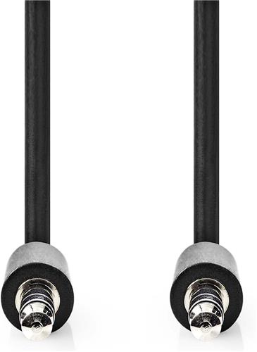 Stereo-Audiokabel - 3,5 mm Male - 3,5 mm Male - Vernikkeld - 2.00 m - Rond - Zwart - Envelop