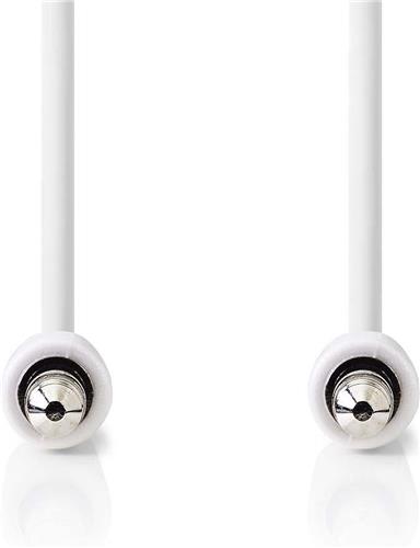 Nedis Stereo-Audiokabel - 3,5 mm Male - 3,5 mm Male - Vernikkeld - 1.00 m - Rond - Wit