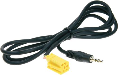 Stereo jack 3.5mm Stereo naar Mini-ISO (Geel ) 1.25meter