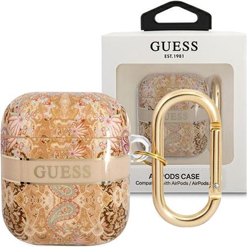 Guess Paisley - Etui Apple Airpods 1/2 gen (Gold)