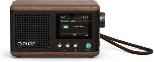 Pure Classic Mini - The Charming Portable Digital Radio, Coffee Black/Walnut