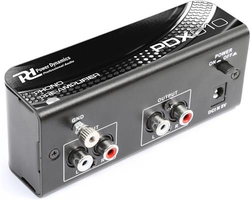 Phono Voorversterker voor Platenspeler - Power Dynamics PDX010 - RIAA Correctie