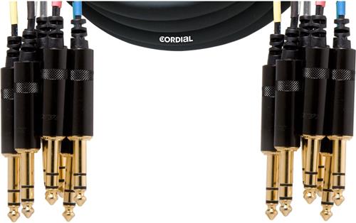 Cordial Intro Multicore jack/jack symm. 8-voudig, Rean stekker, 5,0m - Analoge multicore kabels