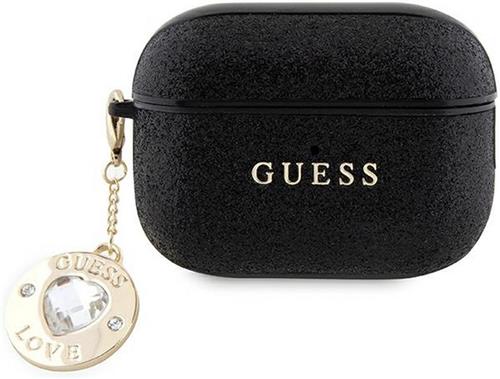 Guess Diamond Charm Case - Geschikt voor Apple Airpods Pro 2 (2e gen) - Zwart