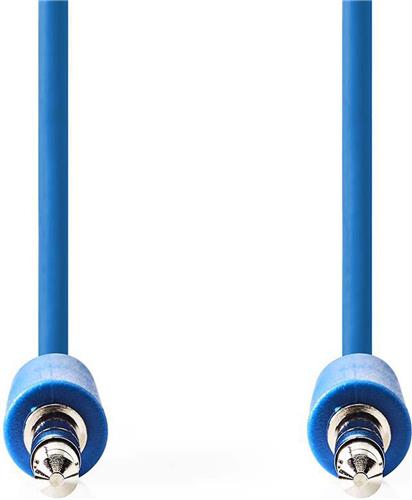 Nedis Stereo-Audiokabel | 3,5 mm Male | 3,5 mm Male | Vernikkeld | 1.00 m | Rond | Blauw | Polybag