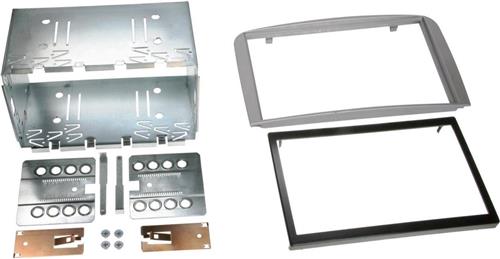 2-DIN Paneel geschikt voor Alfa Romeo 147 / GT 2000-2010 - Kleur: zilver