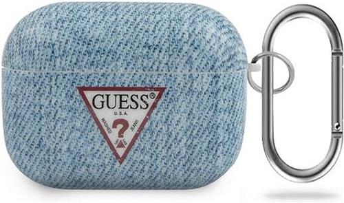 Guess TPU Triangle Case Denim - Apple Airpods Pro 1 (1e generatie) - Lichtblauw