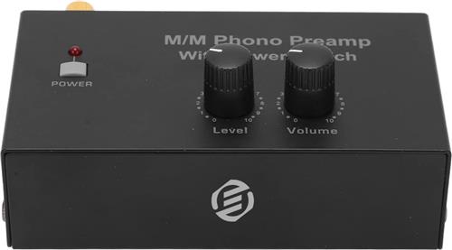 Equivera phono voorversterker - Platenspeler Voorversterker - Mini Audio Stereo Phono Voorversterker - 2x RCA L/R Uitgang, Ingangsvolume Regeling, 100-240 VAC, Model PP500