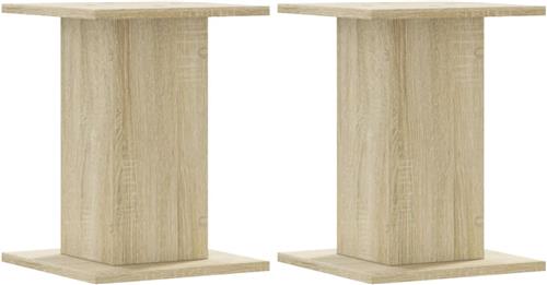 vidaXL - Speakerstandaards - 2 - st - 30x30x40 - cm - bewerkt - hout - sonoma - eiken