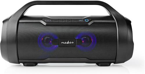 Nedis Bluetooth Party Boombox - 6 uur - 2.0 - 120 W - Media afspeelmogelijkheden: AUX / Micro-SD / USB - IPX5 - Koppelbaar - Handgreep - Feestverlichting - Zwart