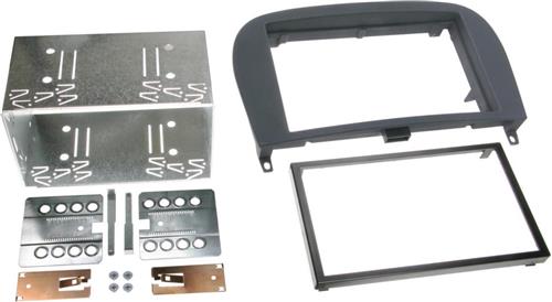 2-DIN Paneel geschikt voor Mercedes Benz SL-Klasse 2001-2011 Kleur: Rubbertouch Zwart