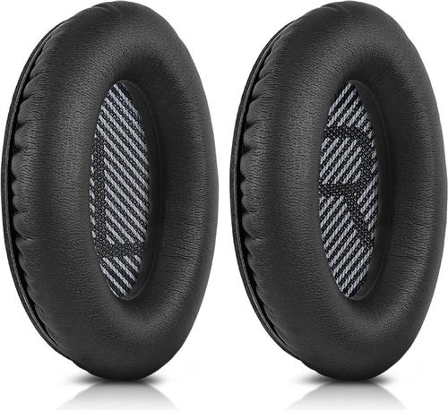 kwmobile 2x oorkussens geschikt voor Bose Quietcomfort - Earpads voor koptelefoon in zwart