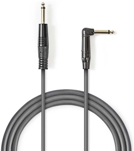 Nedis Mono-Audiokabel - 6,35 mm Male - 6,35 mm Male - Vernikkeld - 1.50 m - Rond - PVC