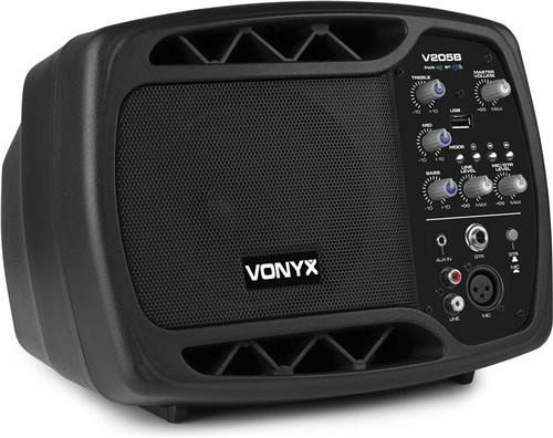 Studio monitor actief - Vonyx V205B - Actieve studio monitor speaker 80W met Bluetooth, USB mp3 speler en gitaaringang - Perfect voor de beginner