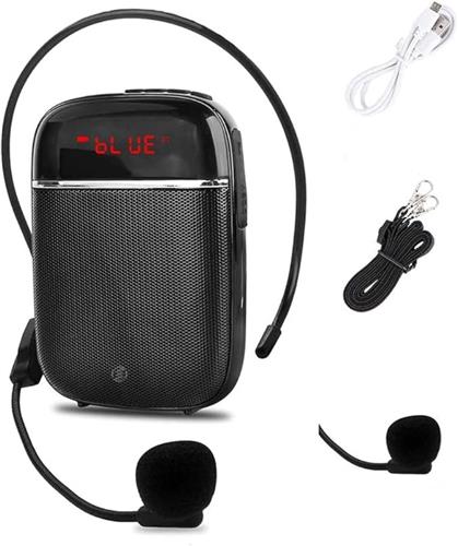 Equivera spraakversterker - Portable Bluetooth Voice Amplifier - Rechargeable Wired Mini Speaker with Microphone, Ideal for Classroom, Meetings, Promotions, and Outdoor Activities, Perfect for Teachers, Guides, Coaches, and More