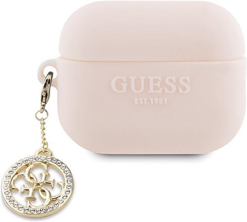 Guess 4G Diamond Charm Silicone Case - Apple Airpods Pro 2 (2e gen) - Roze