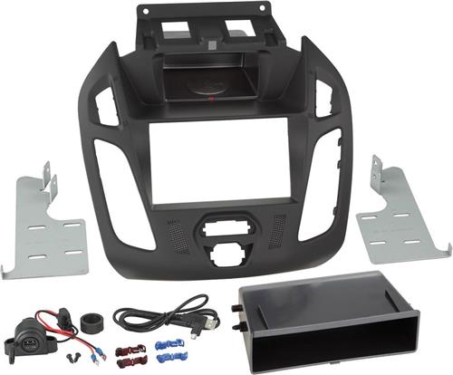 2-DIN Paneel geschikt voor Inbay® Ford Transit Connect / Tourneo Connect 2013-2019 Kleur: Zwart