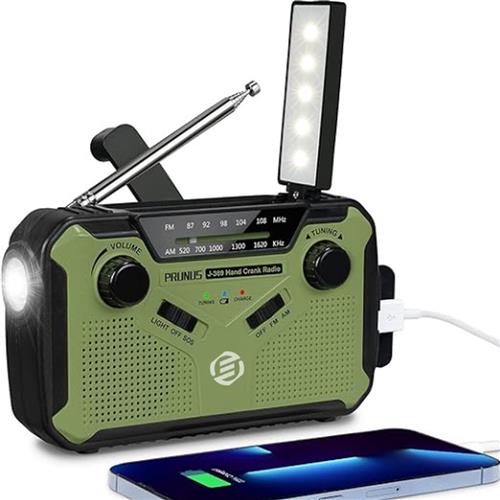 Equivera Noodradio - Noodradio - Noodradio op Batterij - Draagbare Radio - AM/FM-Radio - Oplaadbare Batterij - Noodlader Telefoon