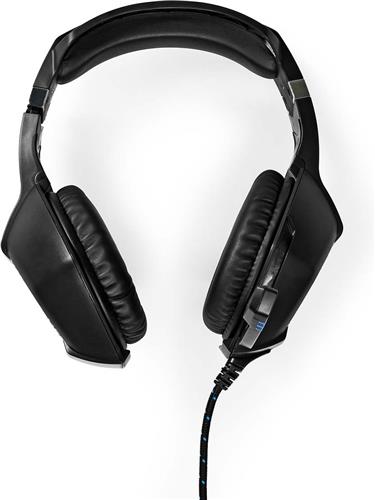 Nedis Gaming Headset - Over-Ear - Stereo - USB Type-A / 2x 3.5 mm - Inklapbare Microfoon - 2.20 m - LED