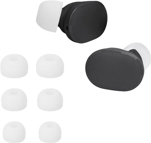 kwmobile 6x cover voor in-ear oortjes geschikt voor JBL Tune Buds - Vervangende oordopjes van siliconen in wit - 3 maten