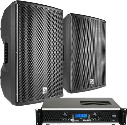 Power Dynamics geluidsinstallatie met 2x PD410P 10 speakers - 1600W