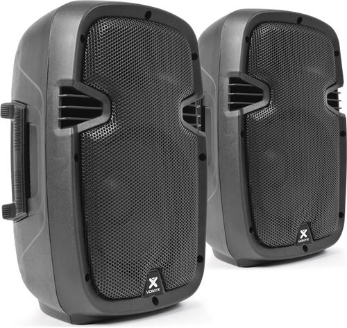 Acteve speakerset - Vonyx SPJ-800A actieve speakers - 2x 8 inch actieve speaker met 2x luidspreker standaard - 400W