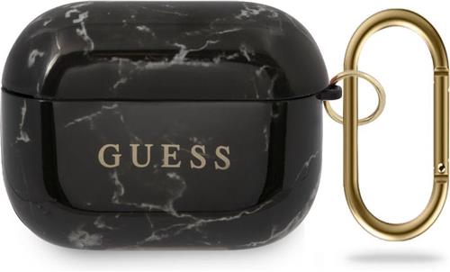 Guess Marble Case voor Apple Airpods Pro 1 (1e generatie) - Zwart