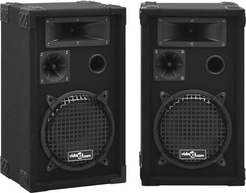 vidaXL Hifi-podiumluidsprekers 2 st passief professioneel 800 W zwart