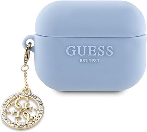 Guess 4G Diamond Charm Silicone Case - Apple Airpods Pro 2 (2e gen) - Blauw